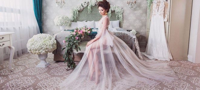 Будуарное свадебное платье – соблазнительный и нежный наряд